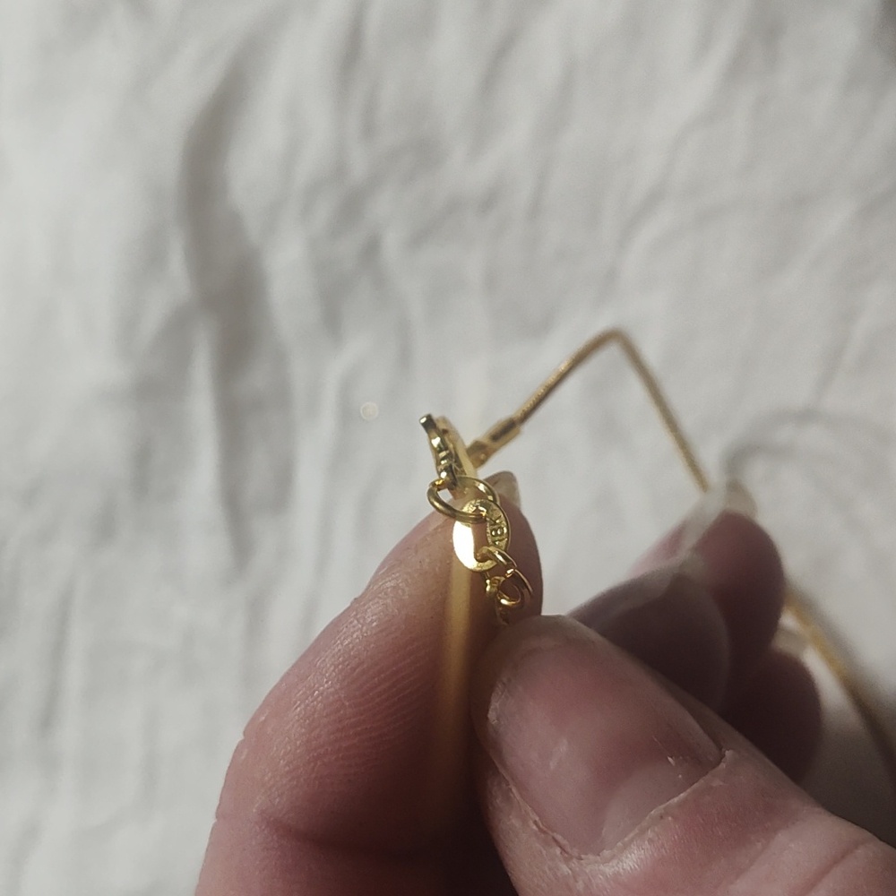 Chanel Authentic Stamped With Zircon Stones 18 K Gold Necklace - Picture 3 of 4